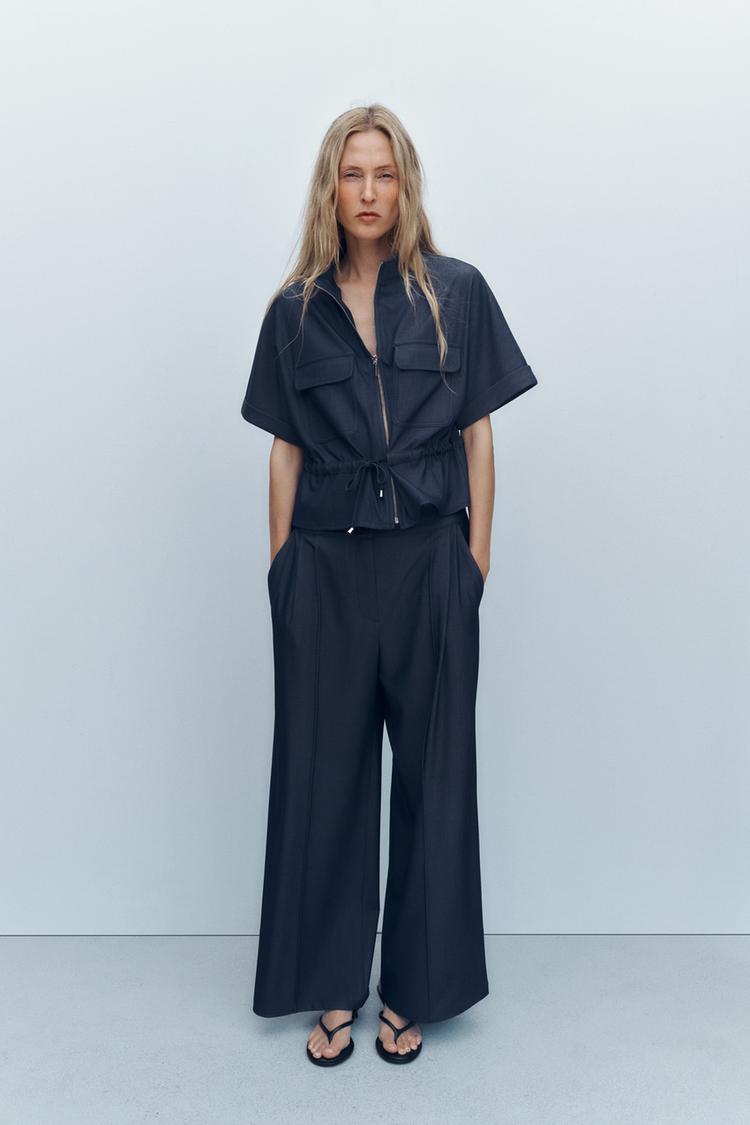 PANTALON LARGE À PINCES