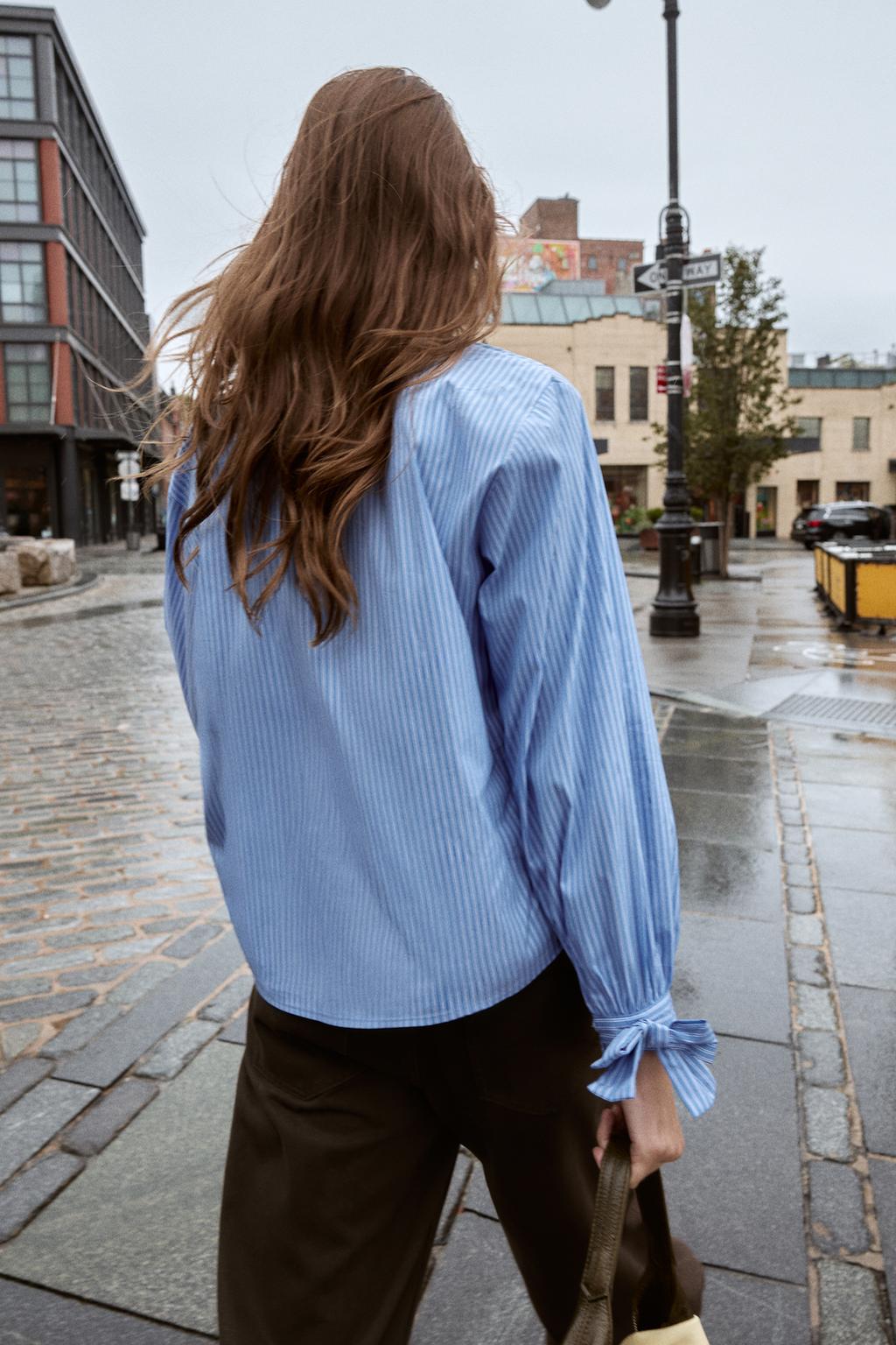 CHEMISE POPELINE AVEC LACETS
