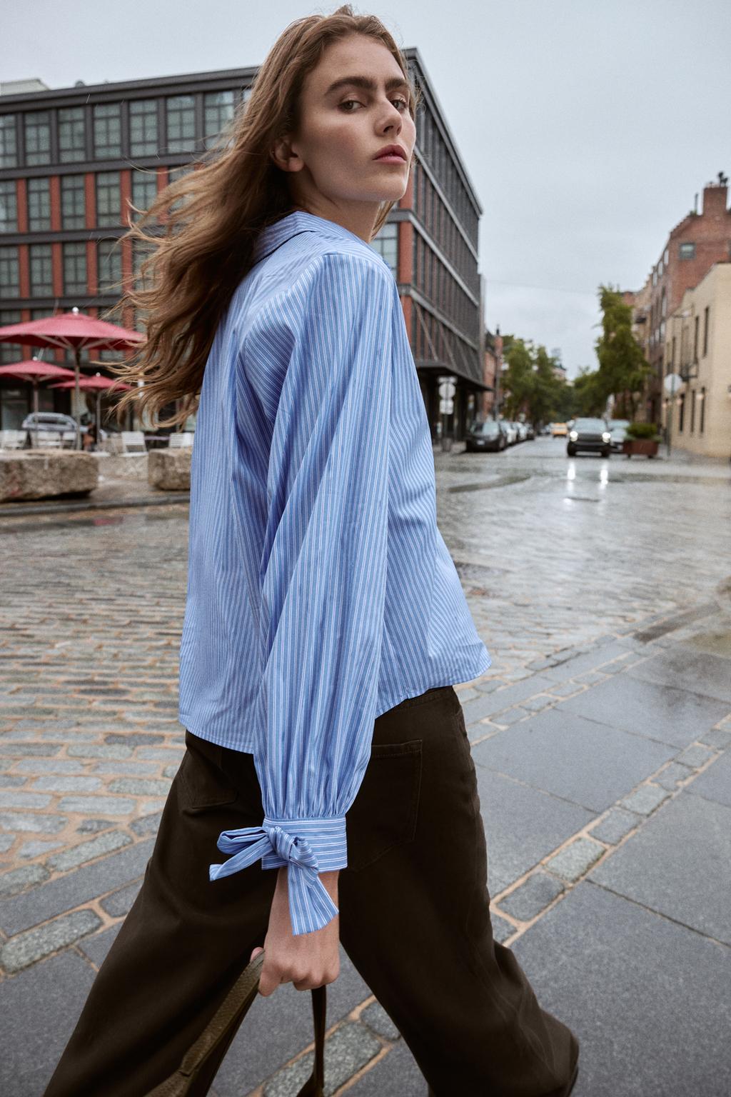 CHEMISE POPELINE AVEC LACETS