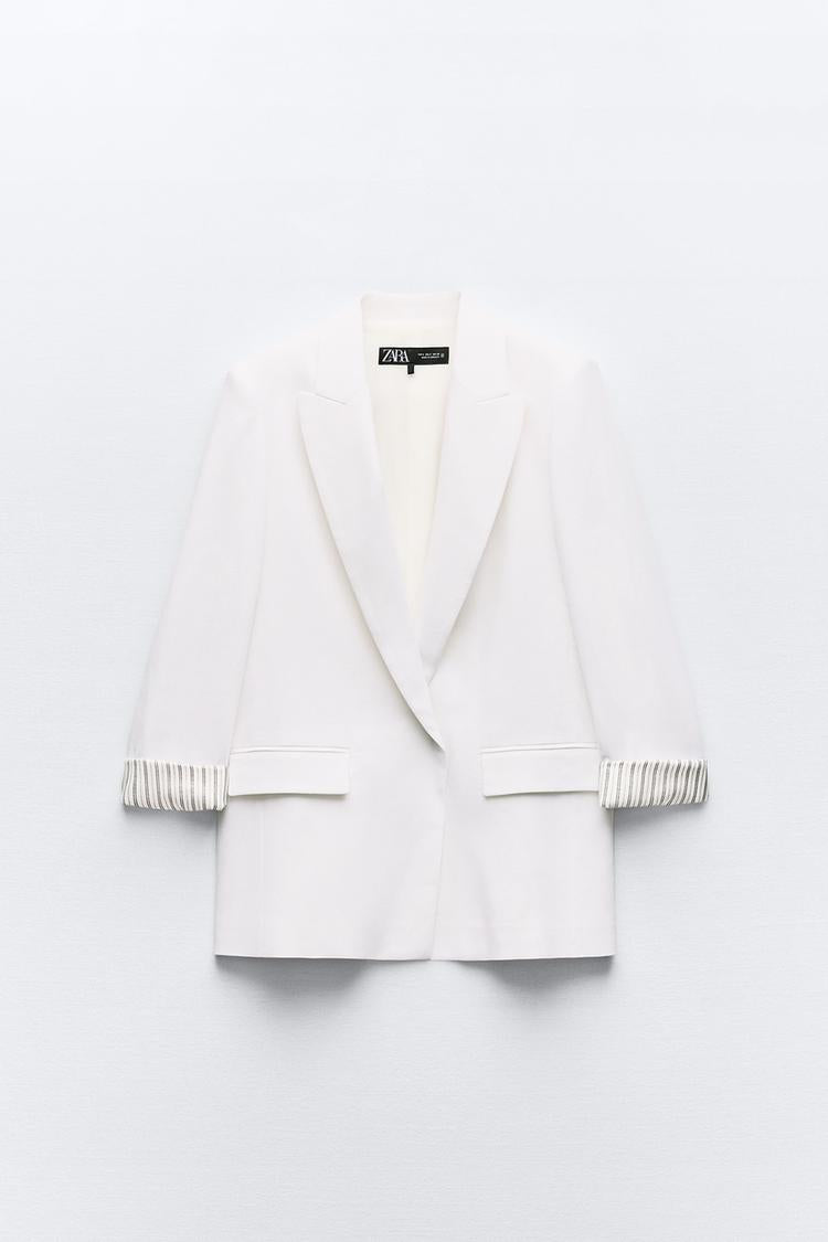 VESTE OUVERTE ASPECT LIN