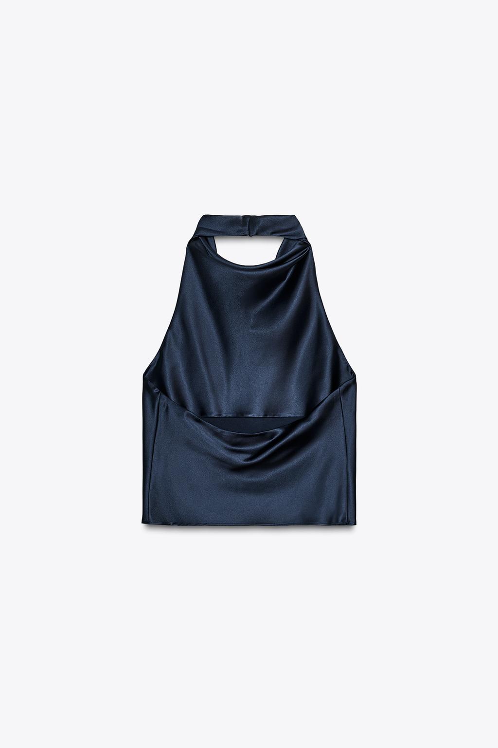 TOP HALTER SATINÉ