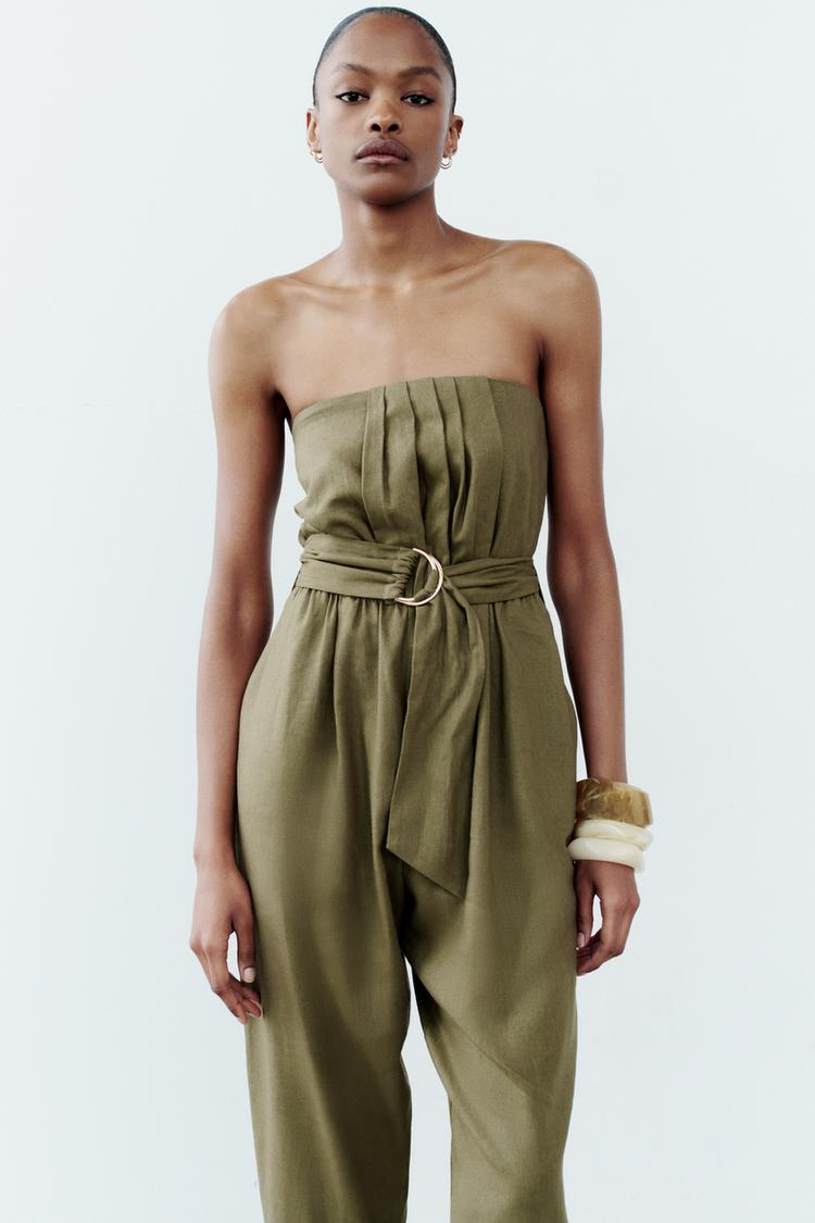 COMBINAISONS BUSTIER À CEINTURE AVEC LIN