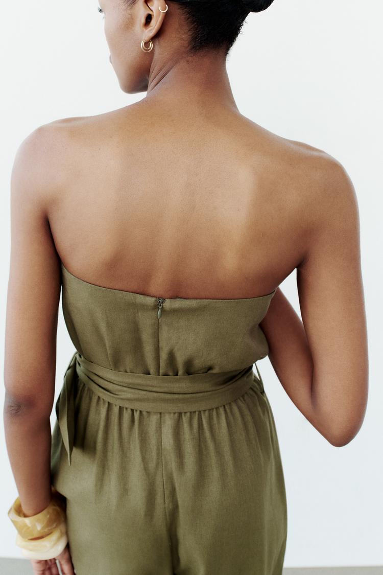 COMBINAISONS BUSTIER À CEINTURE AVEC LIN