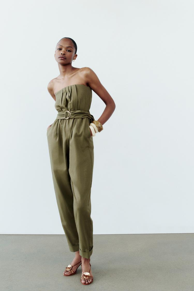 COMBINAISONS BUSTIER À CEINTURE AVEC LIN