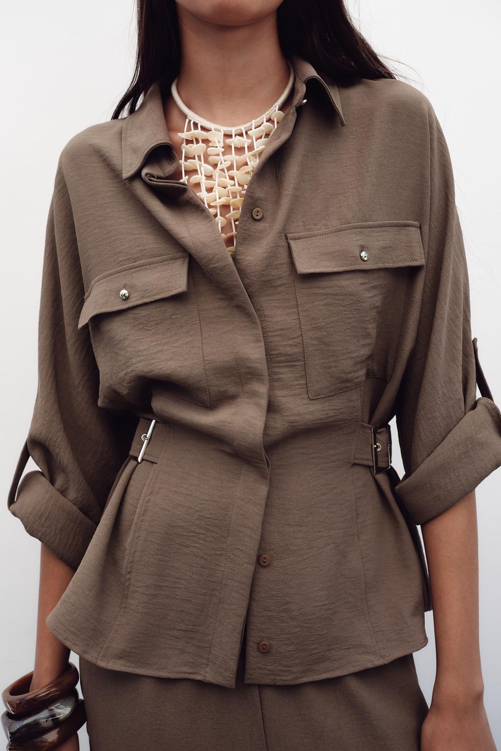 CHEMISE SAFARI BOUCLES LATÉRALES