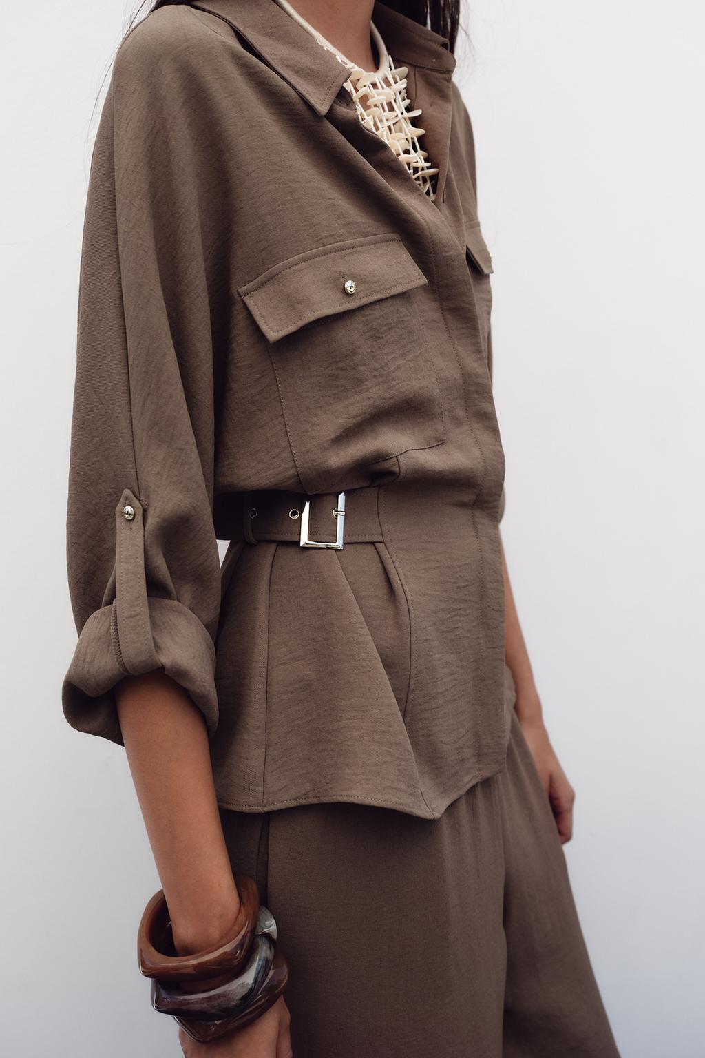 CHEMISE SAFARI BOUCLES LATÉRALES
