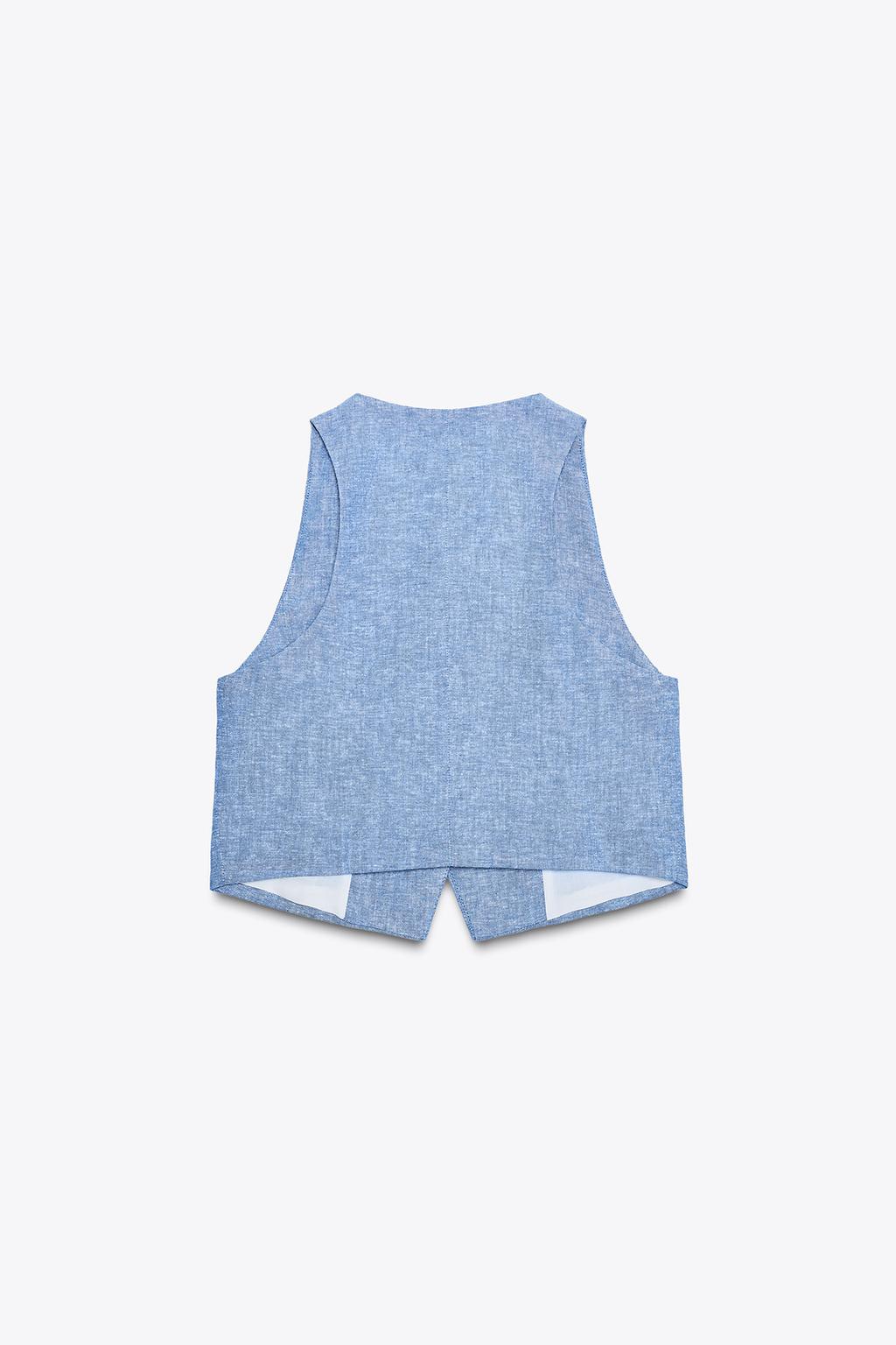 GILET CROISÉ EN LIN