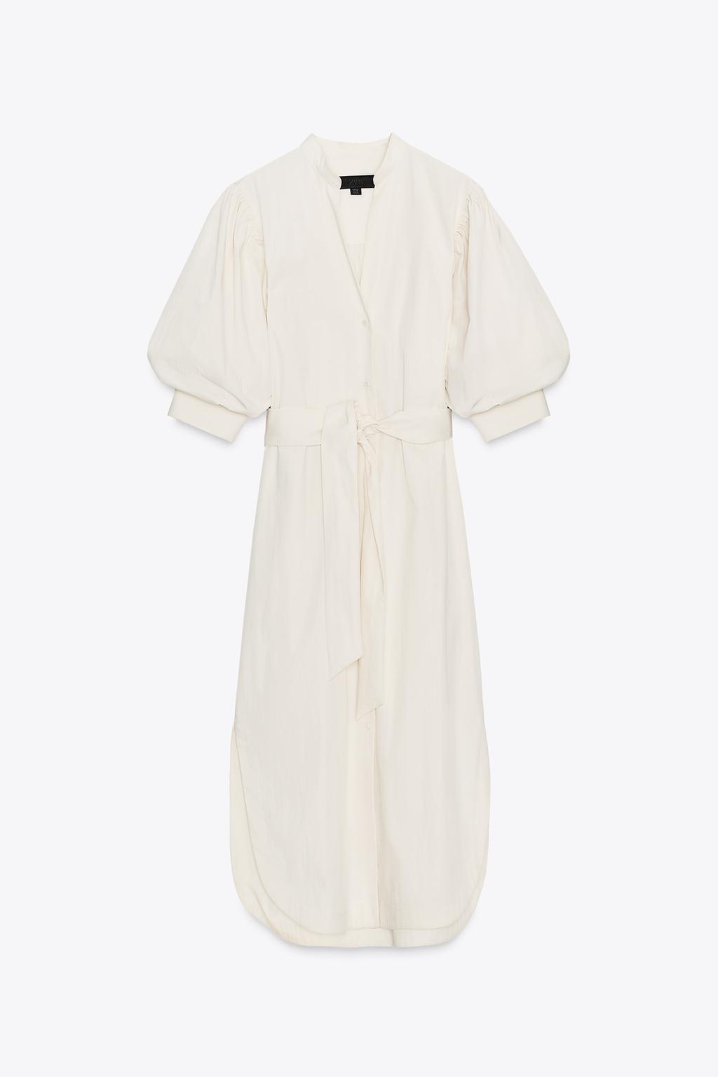 ROBE CHEMISE À MANCHES BOUFFANTES ZW COLLECTION