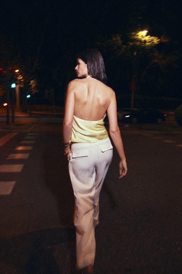 TOP HALTER SATINÉ