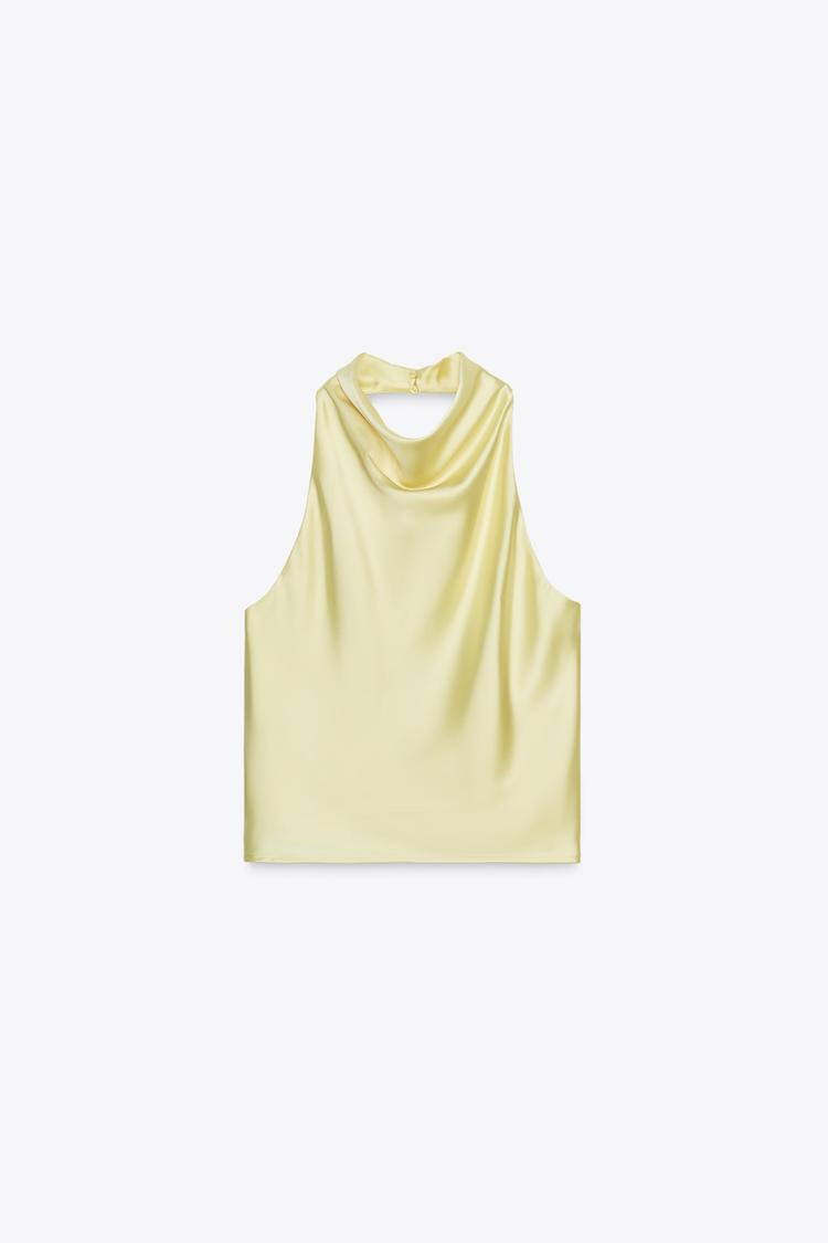 TOP HALTER SATINÉ