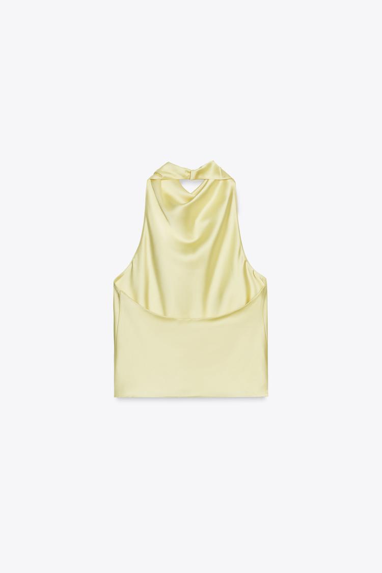 TOP HALTER SATINÉ