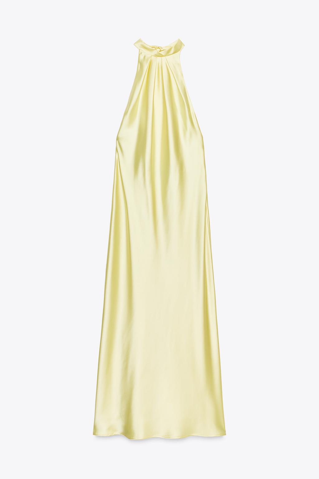 ROBE SATINÉE HALTER