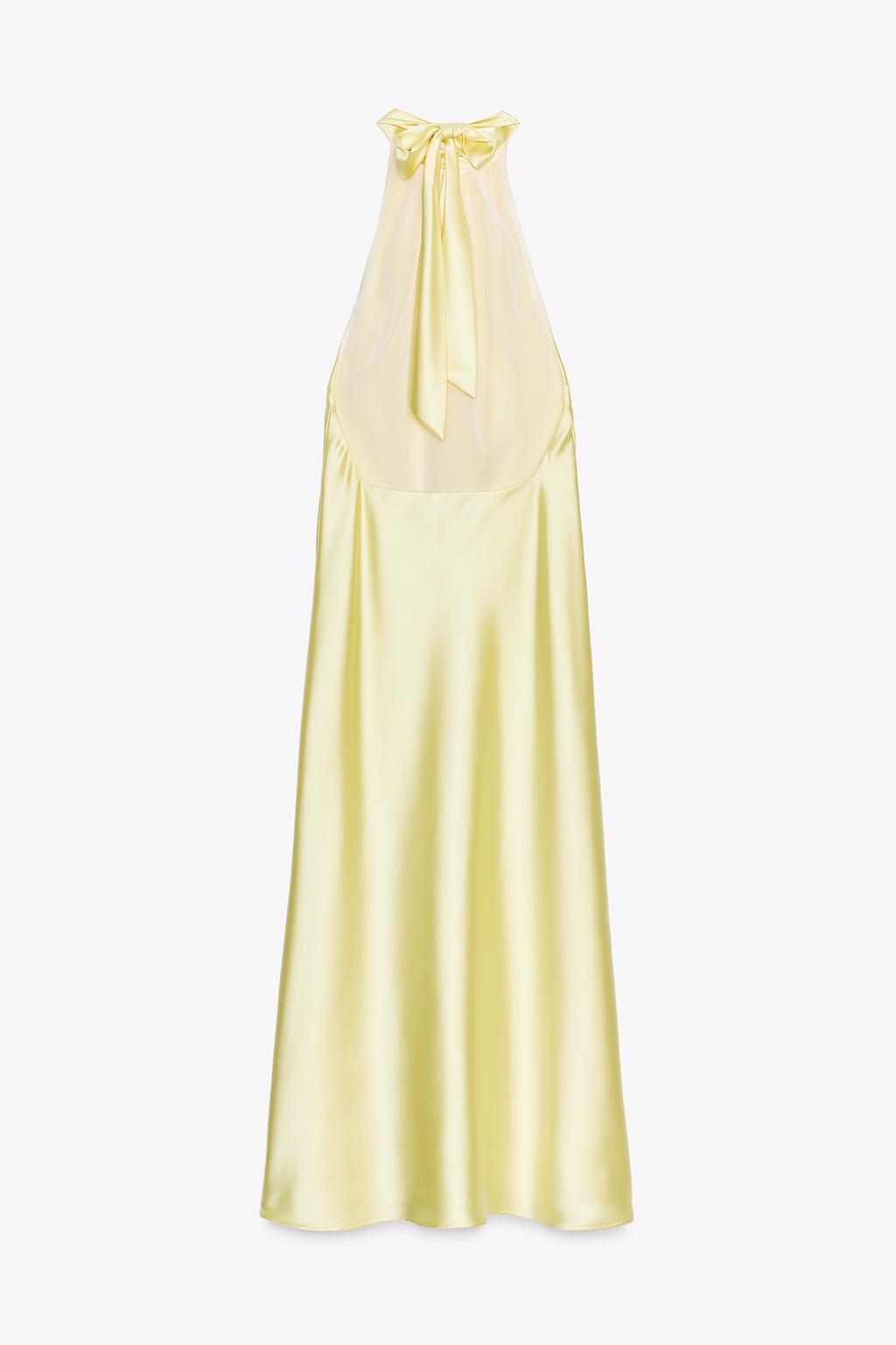 ROBE SATINÉE HALTER