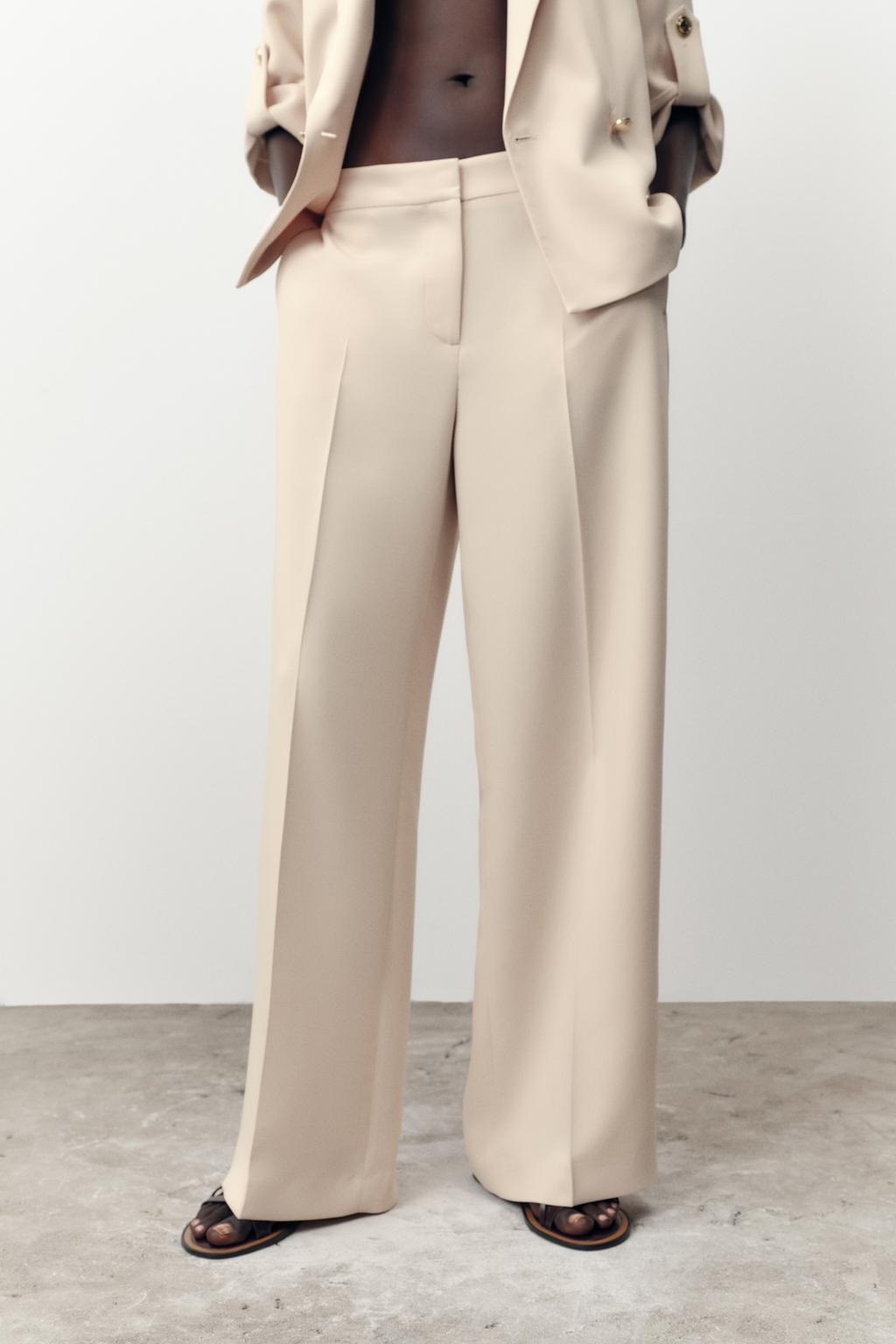HIGH-WAIST STRAIGHT-LEG TROUSERS