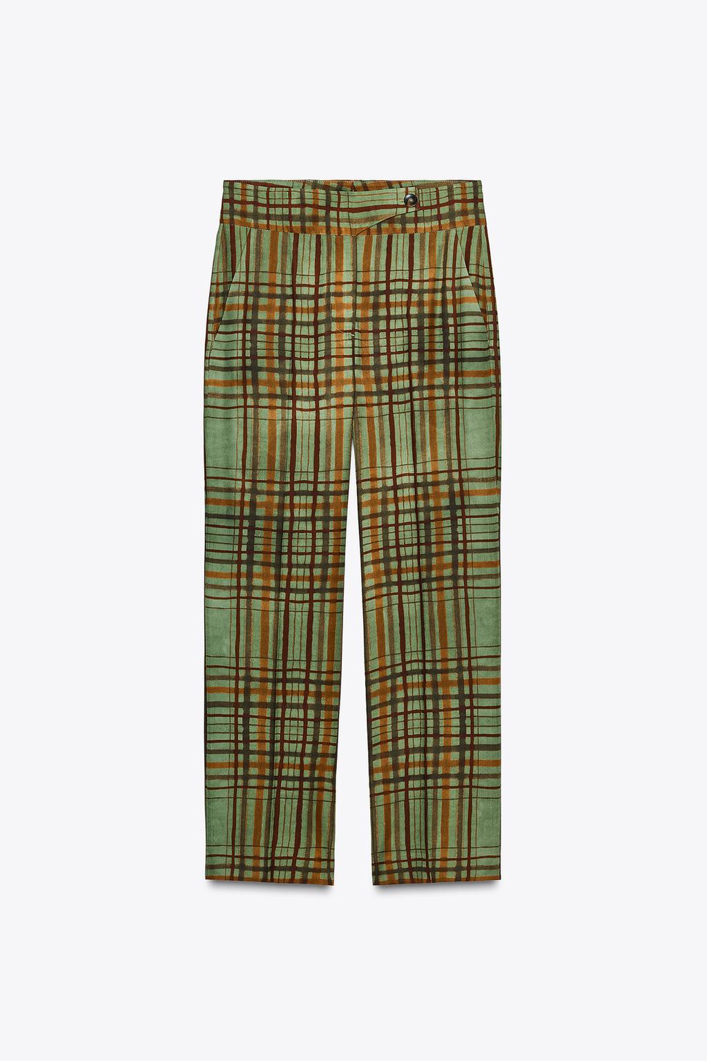 PANTALON COURT ÉVASÉ À CARREAUX ZW COLLECTION