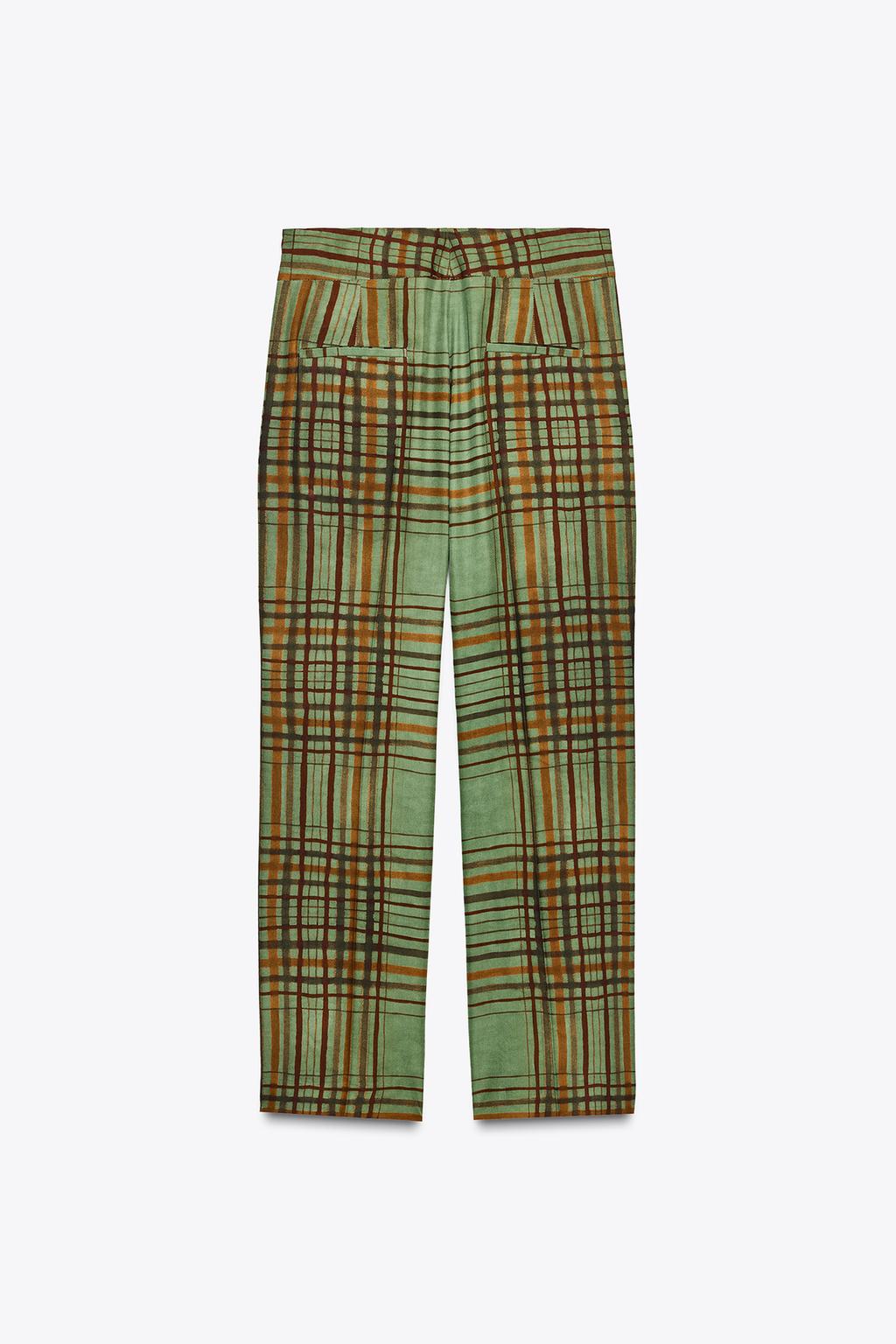 PANTALON COURT ÉVASÉ À CARREAUX ZW COLLECTION
