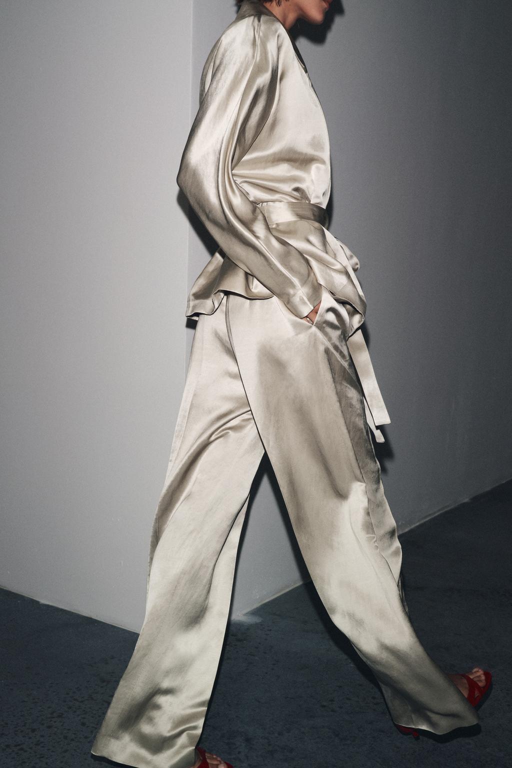 ZW COLLECTION LIMITED EDITION SATIN BELTED BLAZER