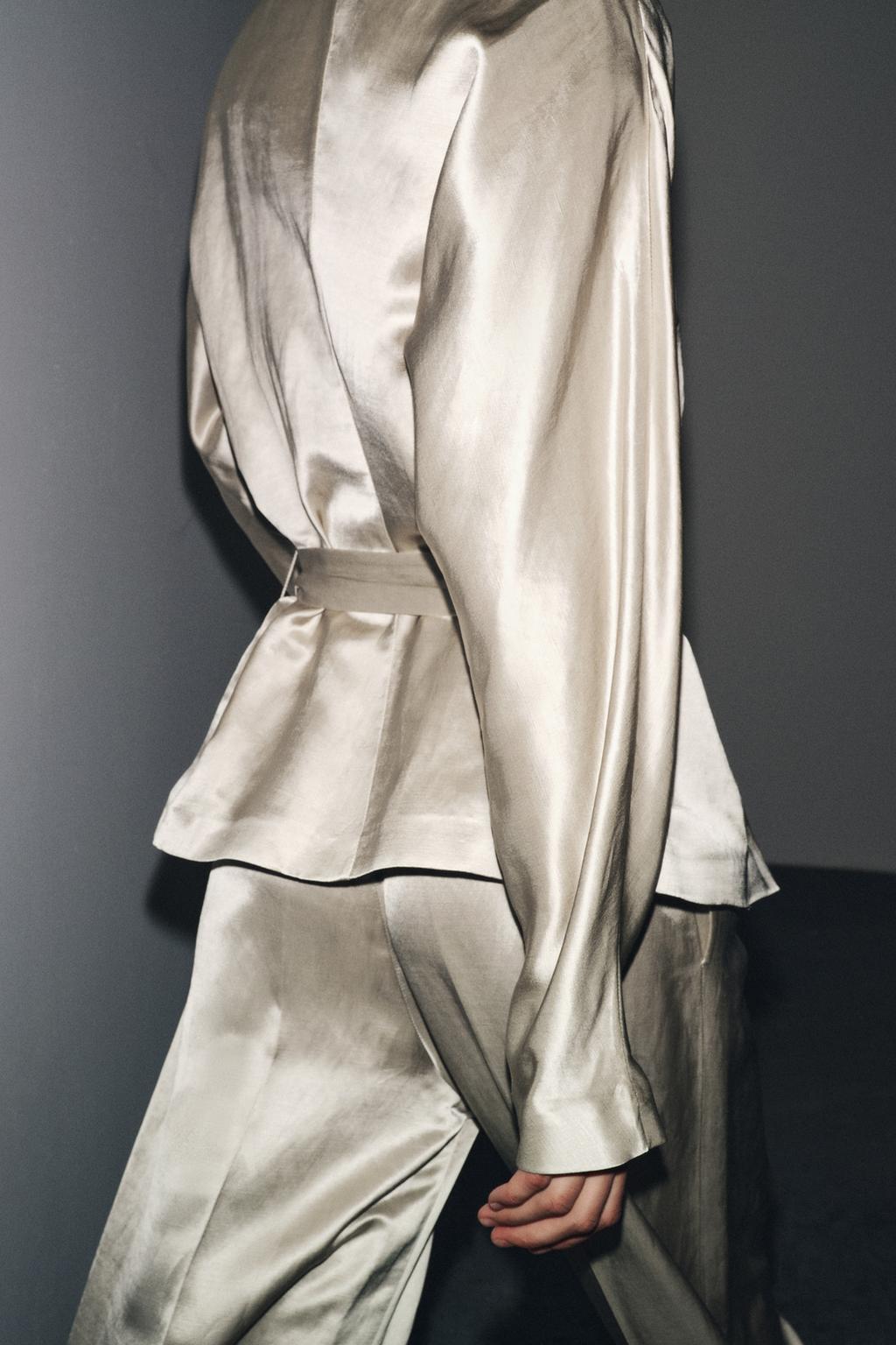 ZW COLLECTION LIMITED EDITION SATIN BELTED BLAZER