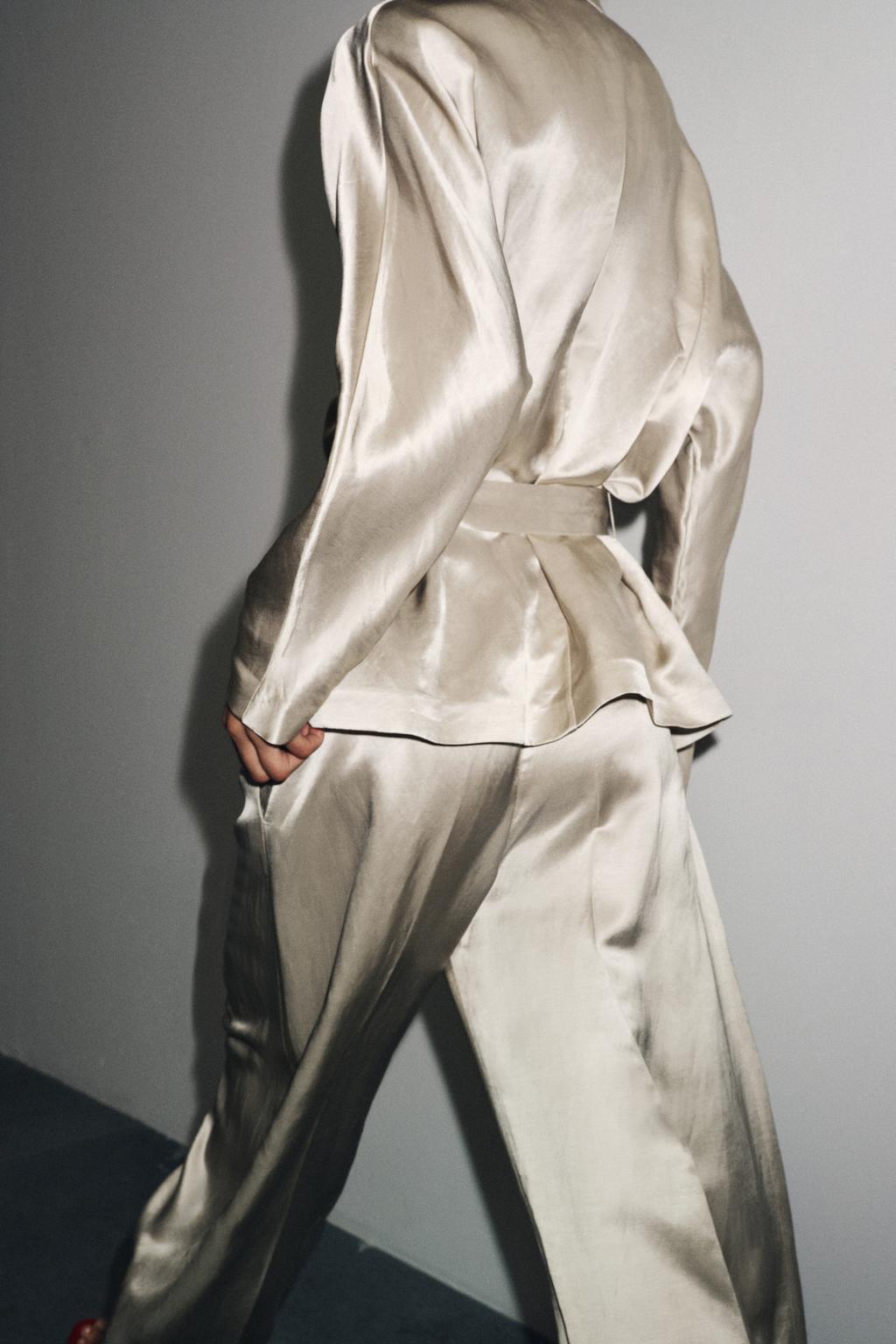 ZW COLLECTION LIMITED EDITION SATIN BELTED BLAZER