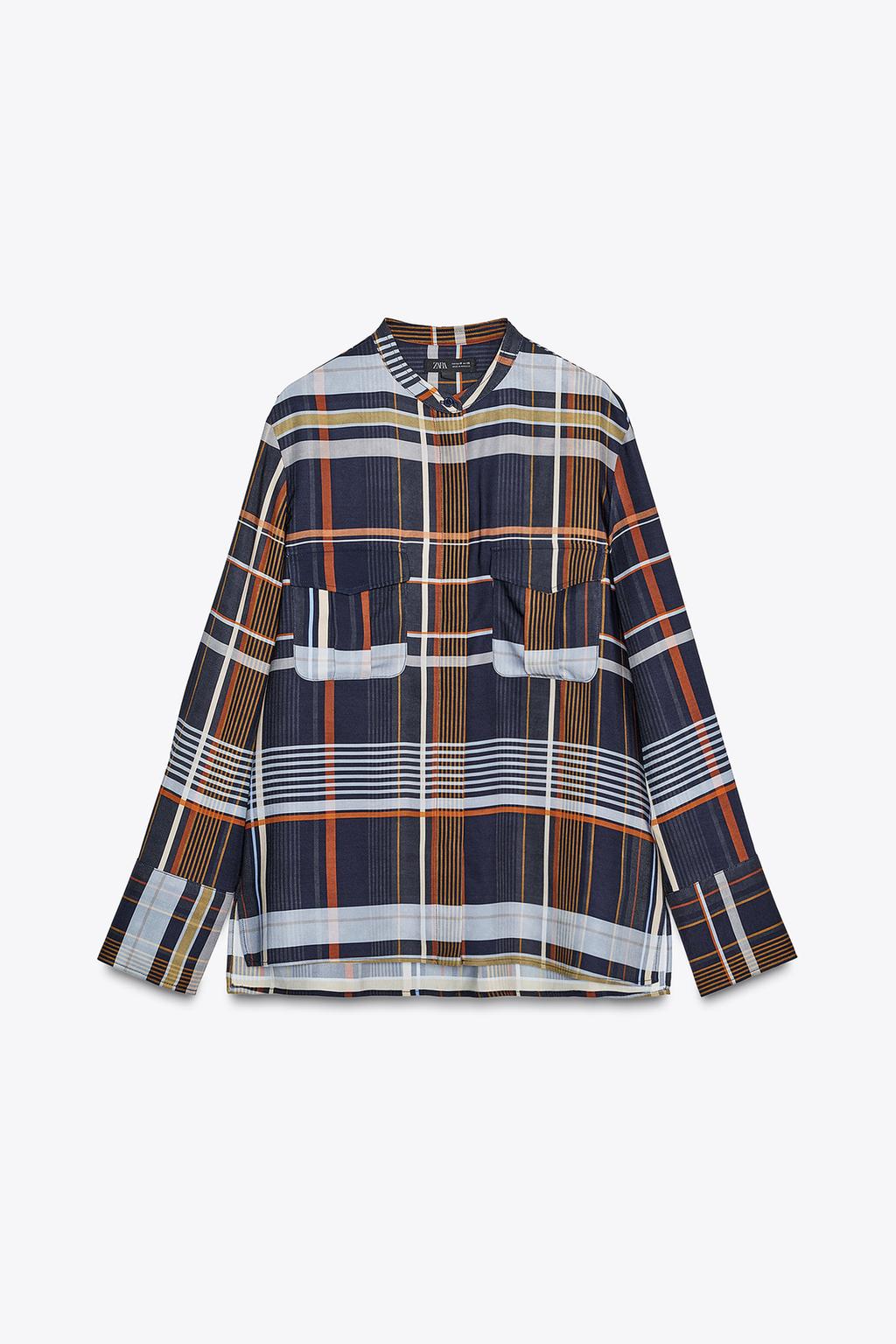 CHEMISE À CARREAUX ET POCHES ZW COLLECTION