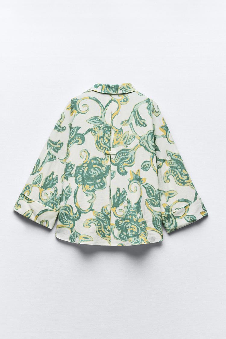 CHEMISE IMPRIMÉE AVEC LIN