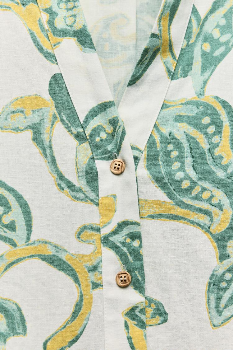 CHEMISE IMPRIMÉE AVEC LIN