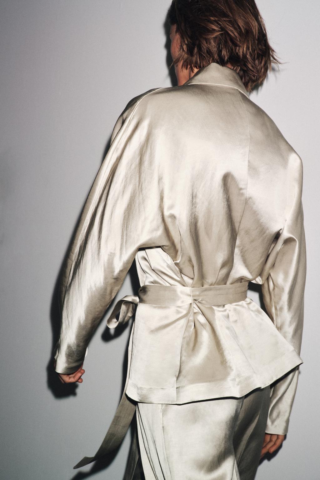 ZW COLLECTION LIMITED EDITION SATIN BELTED BLAZER
