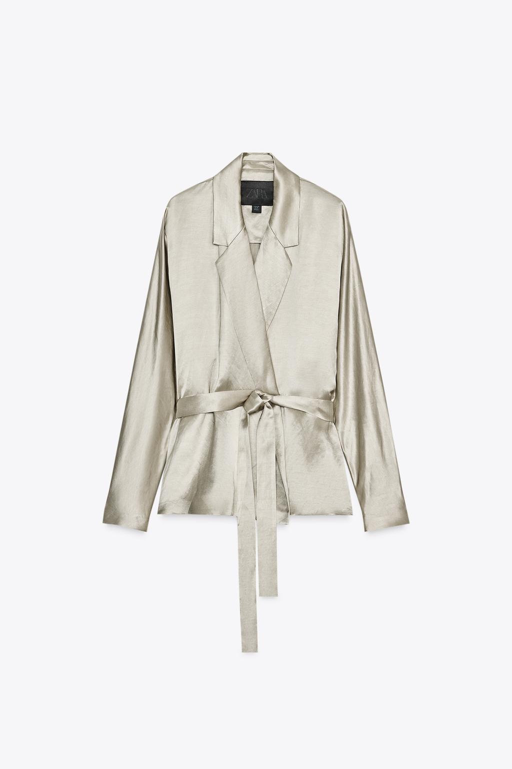 ZW COLLECTION LIMITED EDITION SATIN BELTED BLAZER