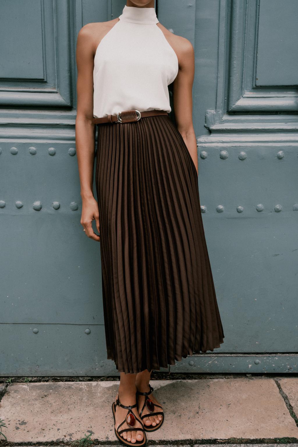 ROBE MIDI COMBINÉE PLISSÉE