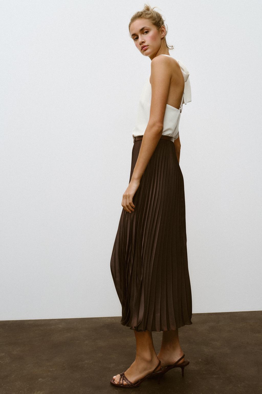 ROBE MIDI COMBINÉE PLISSÉE