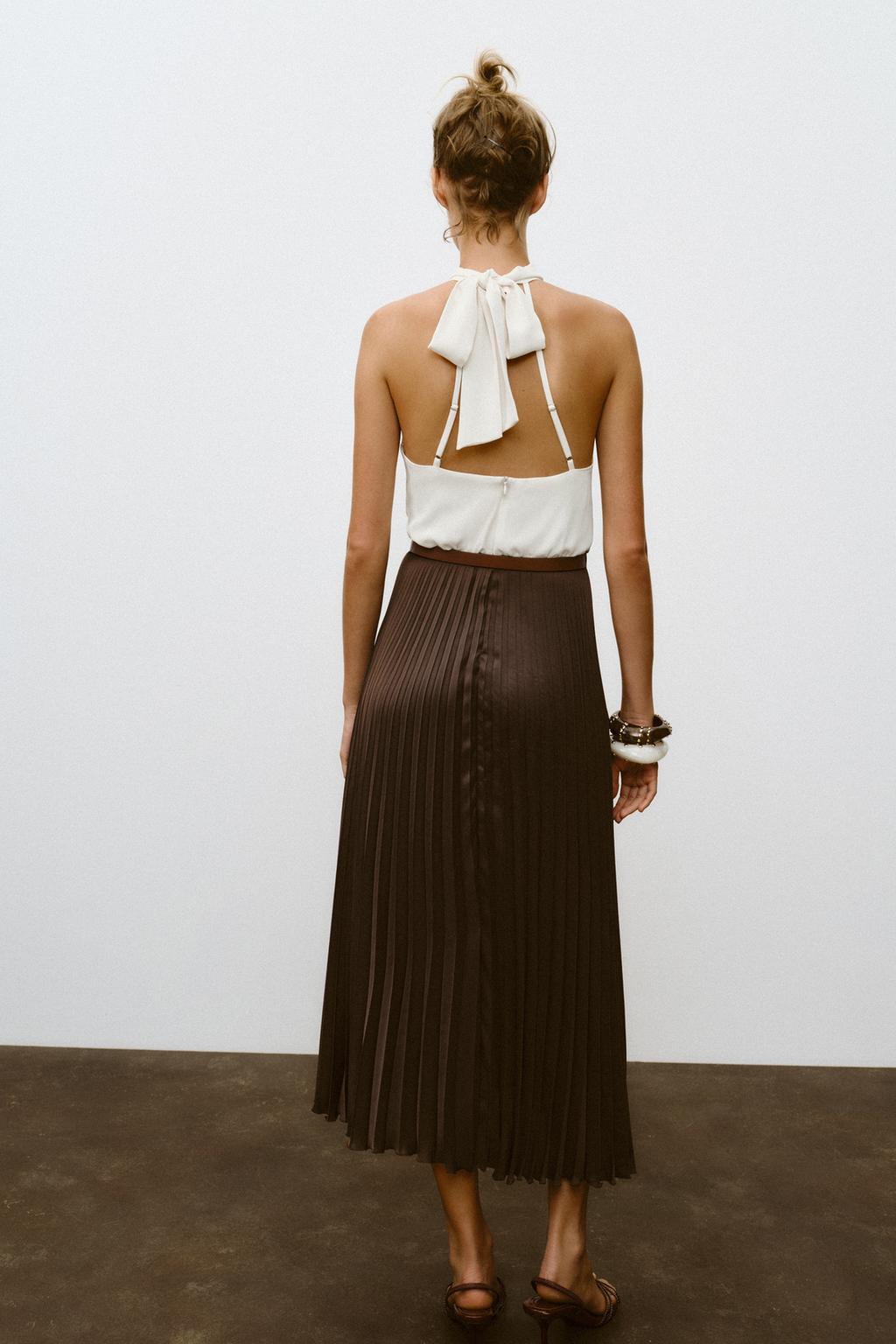 ROBE MIDI COMBINÉE PLISSÉE