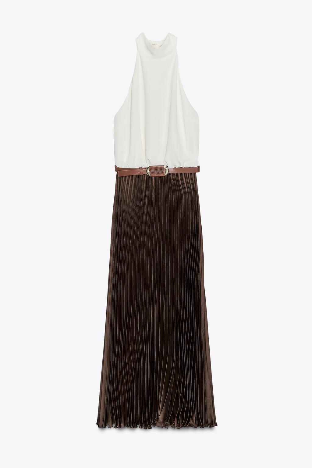ROBE MIDI COMBINÉE PLISSÉE