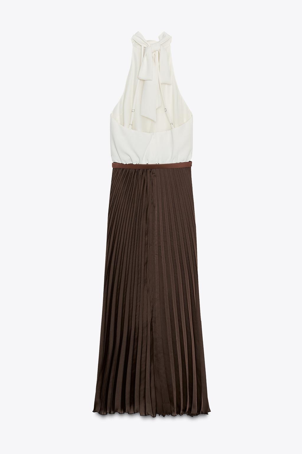 ROBE MIDI COMBINÉE PLISSÉE
