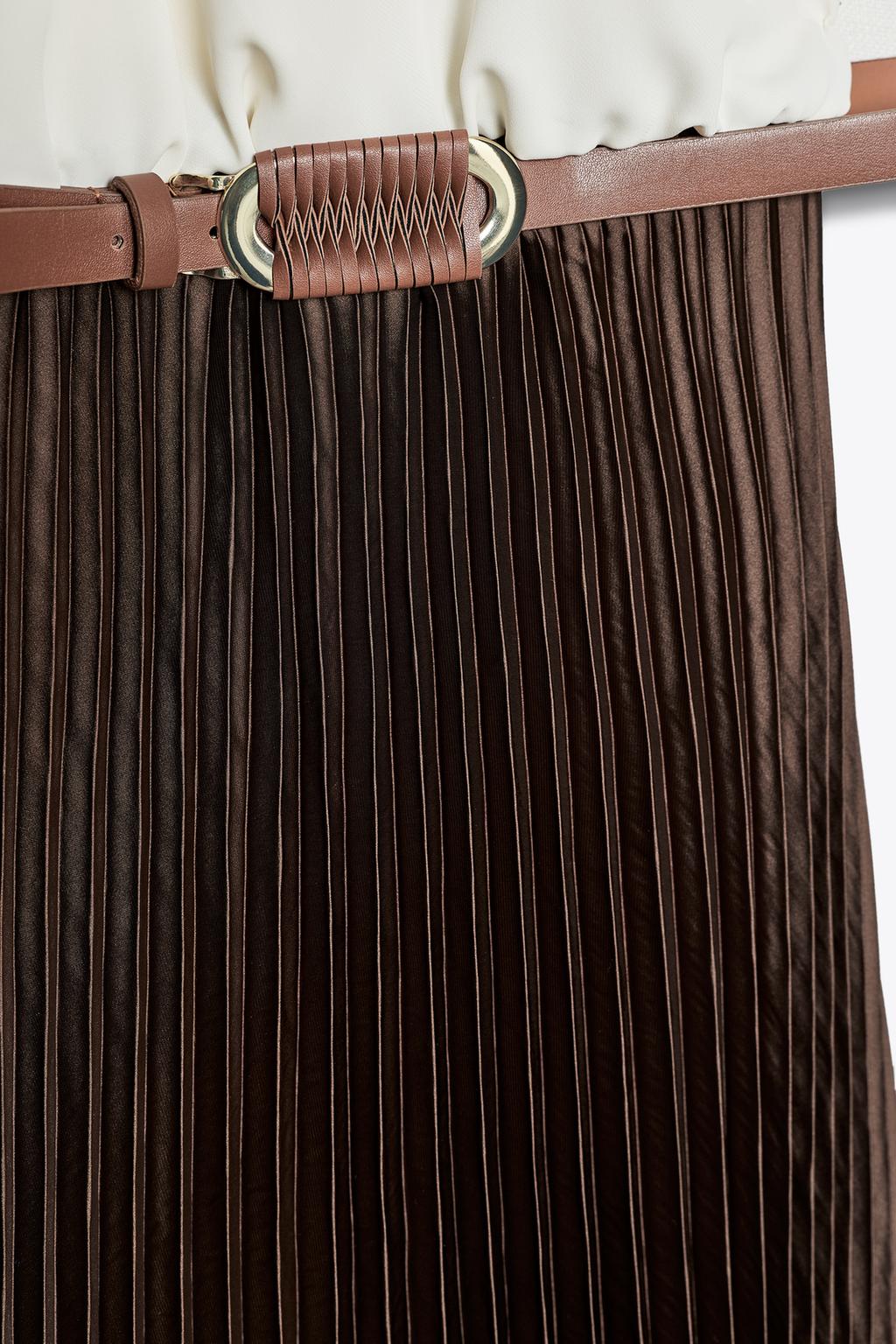 ROBE MIDI COMBINÉE PLISSÉE