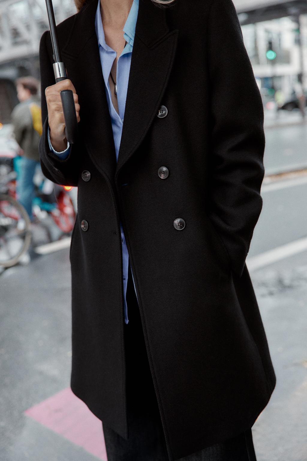 MANTEAU À BOUTONNAGE CROISÉ AVEC ÉPAULETTES