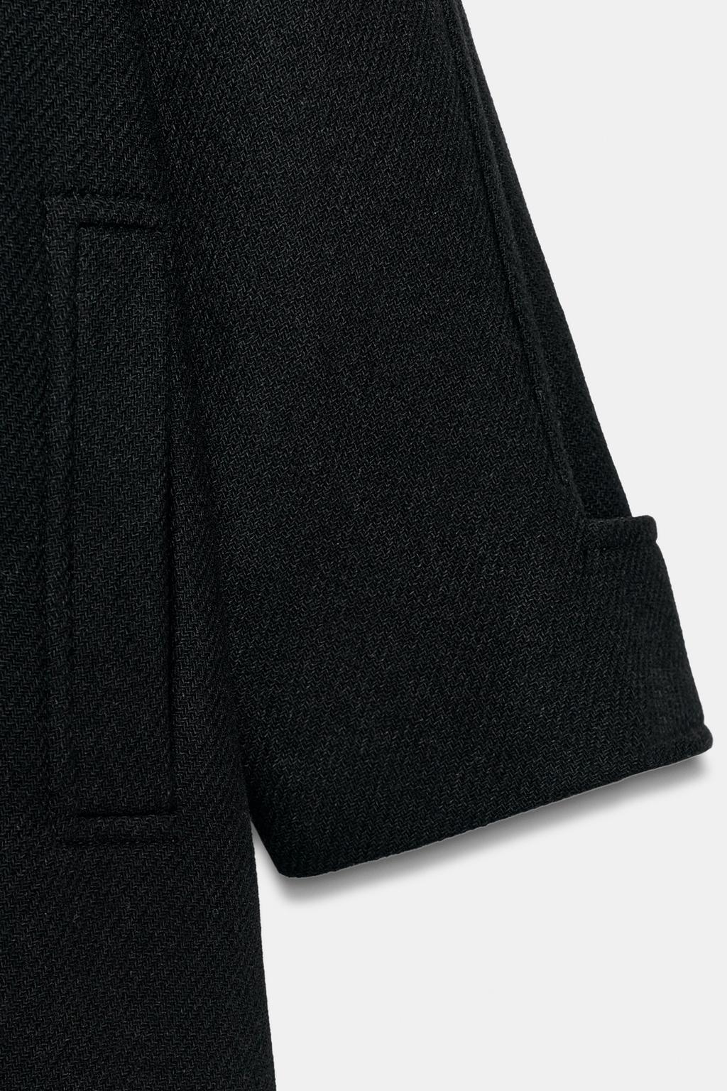 MANTEAU OVERSIZE AVEC LAINE POIGNET CONTRASTANT