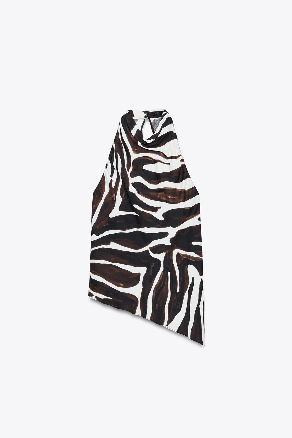TOP HALTER À IMPRIMÉ ANIMAL ZW COLLECTION