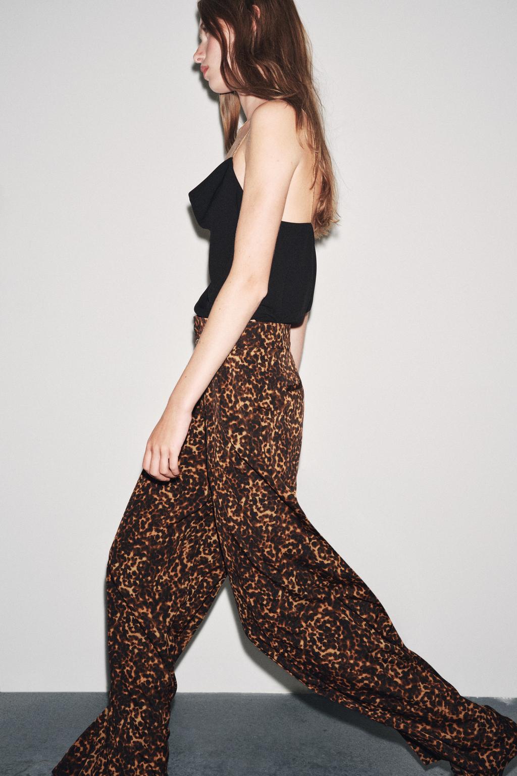 PANTALON PALAZZO IMPRIMÉ ANIMALIER