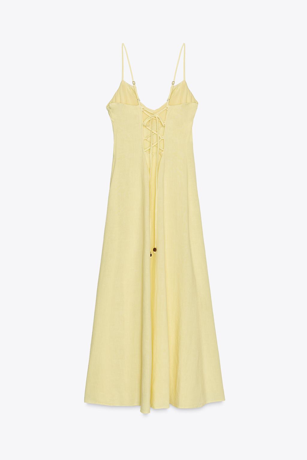 ROBE MIDI AVEC RAMIE VOLANTÉE