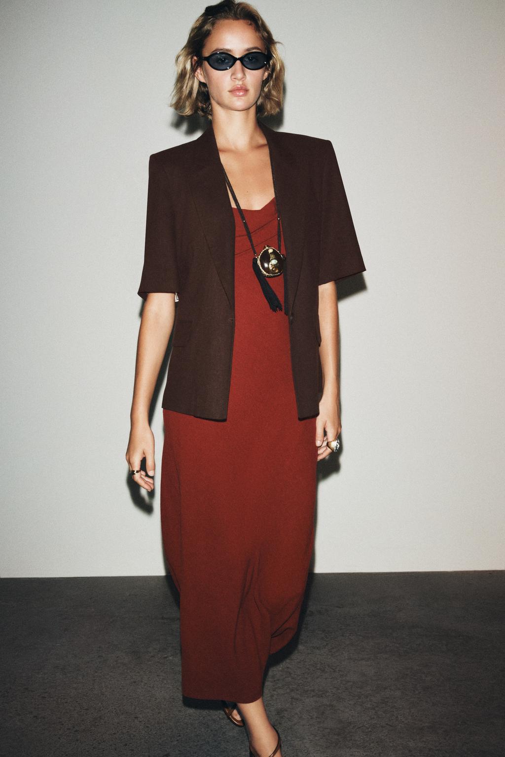 BLAZER AVEC LIN MANCHES COURTES