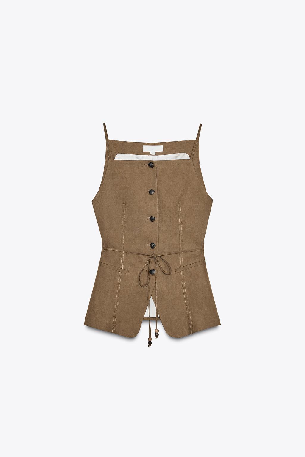 GILET CEINTURE FANTAISIE AVEC LIN