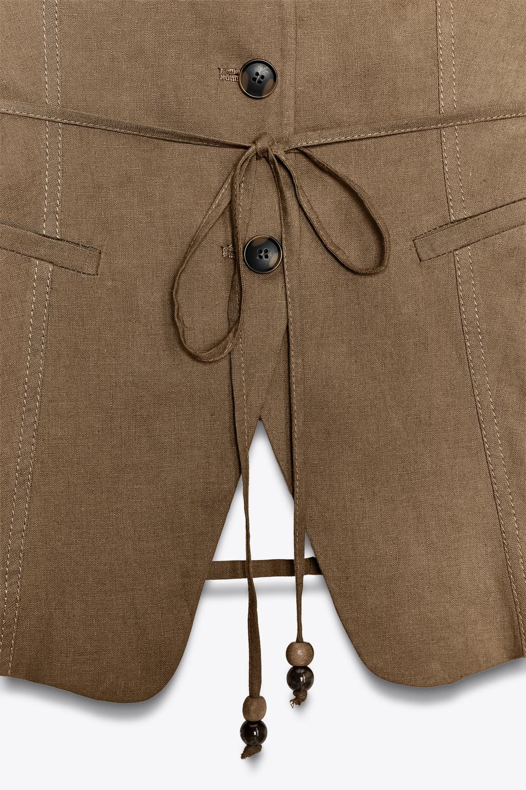 GILET CEINTURE FANTAISIE AVEC LIN