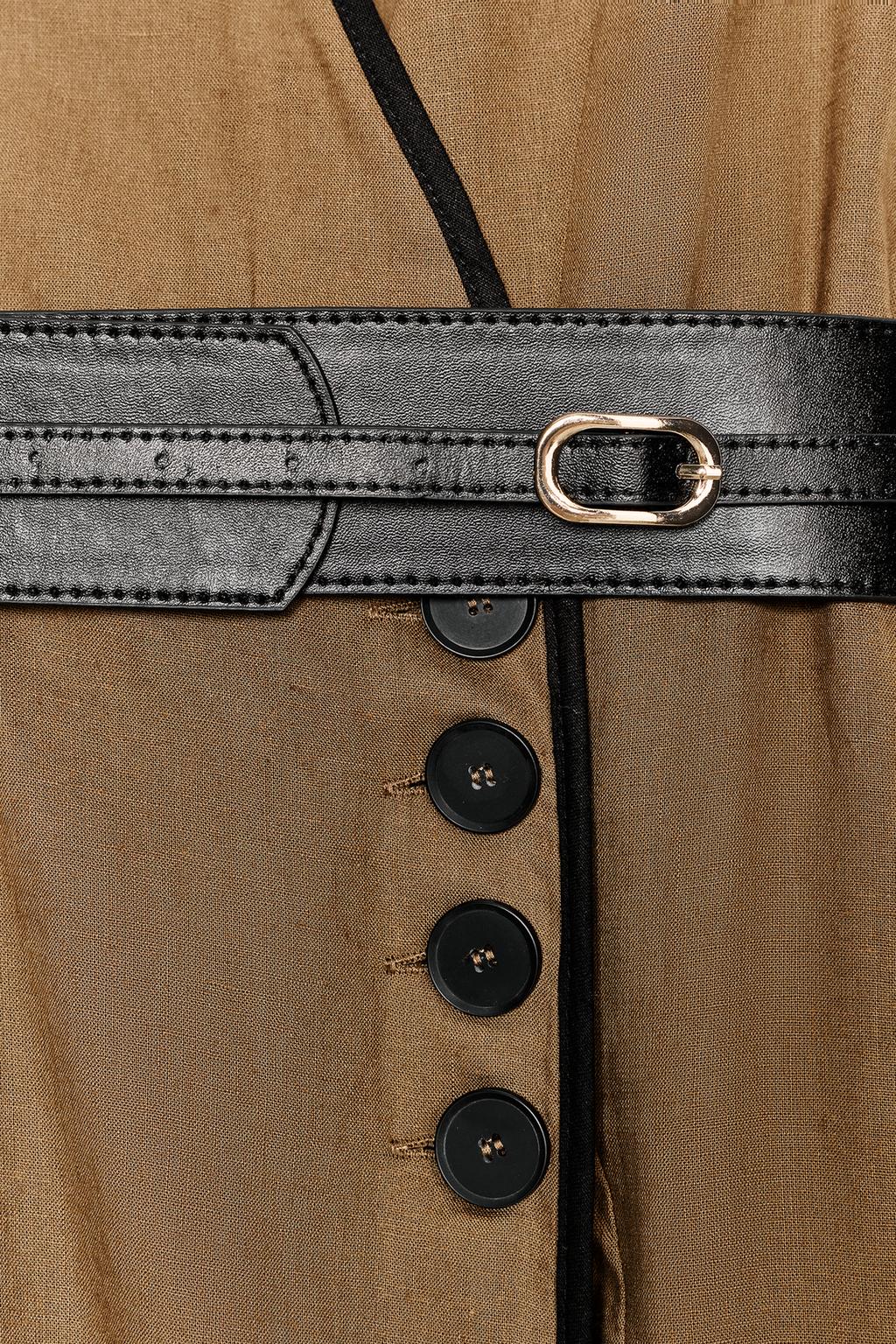 ROBE MIDI CEINTURE AVEC LIN