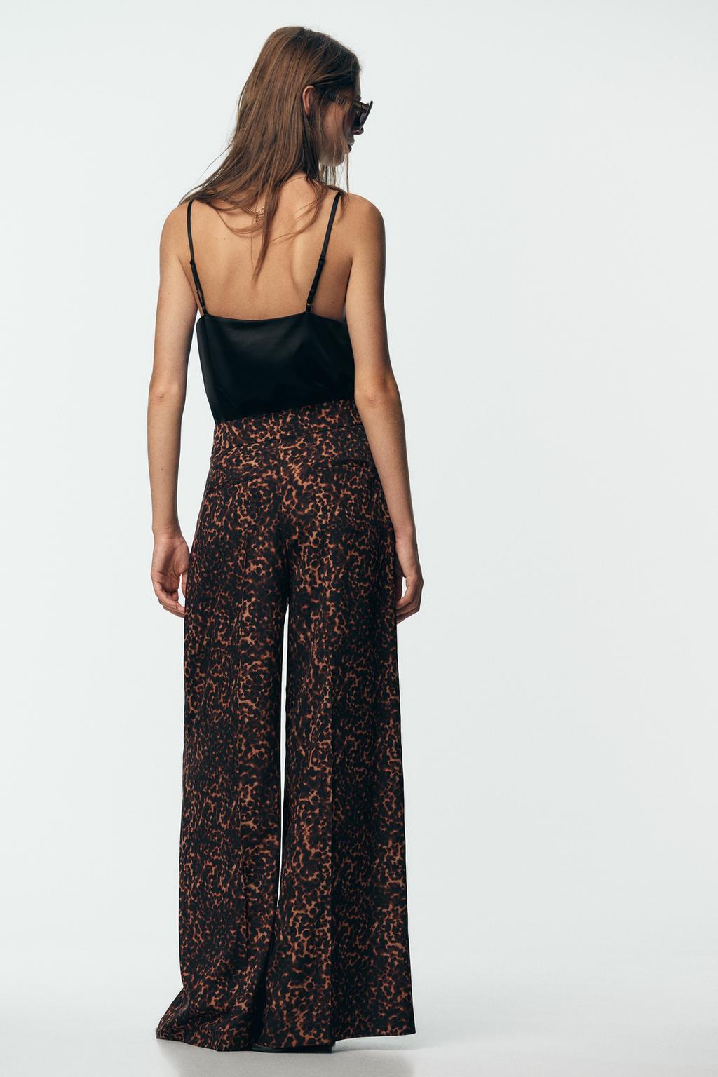 PANTALON PALAZZO IMPRIMÉ ANIMALIER