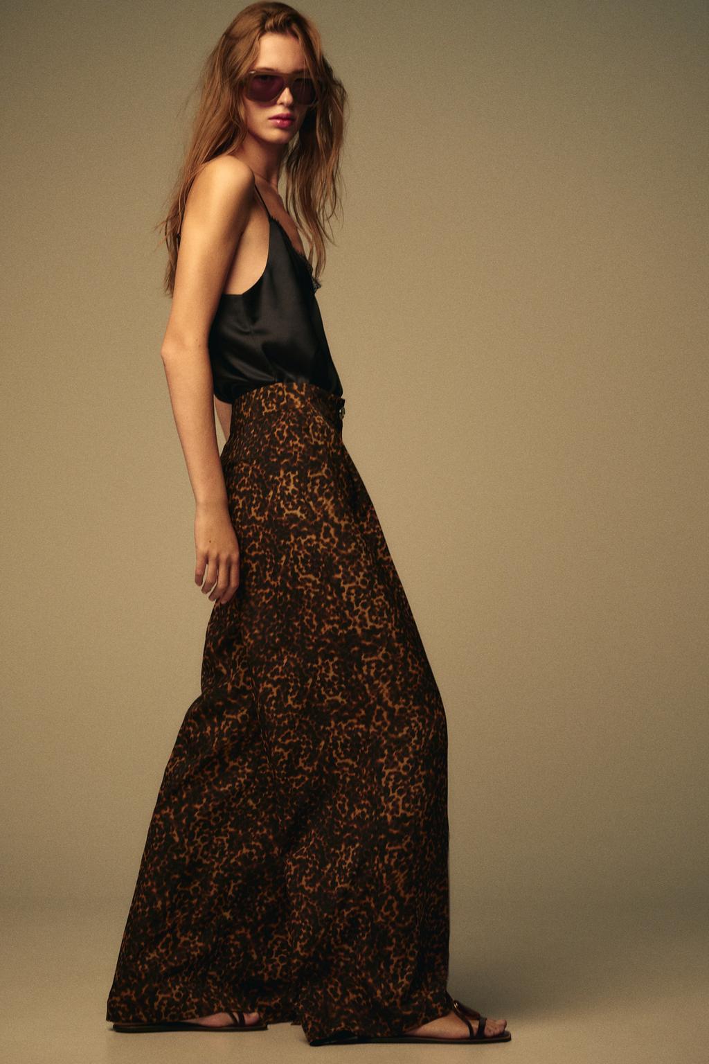 PANTALON PALAZZO IMPRIMÉ ANIMALIER