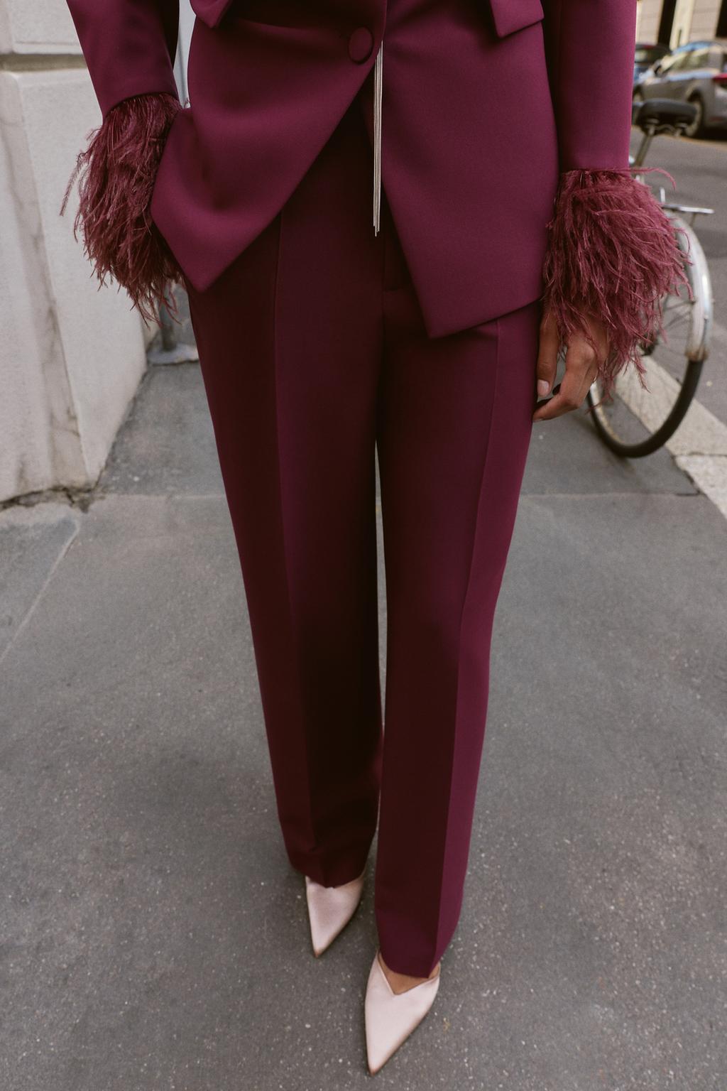 BLAZER PLUMES POIGNET | PANTALON DROIT