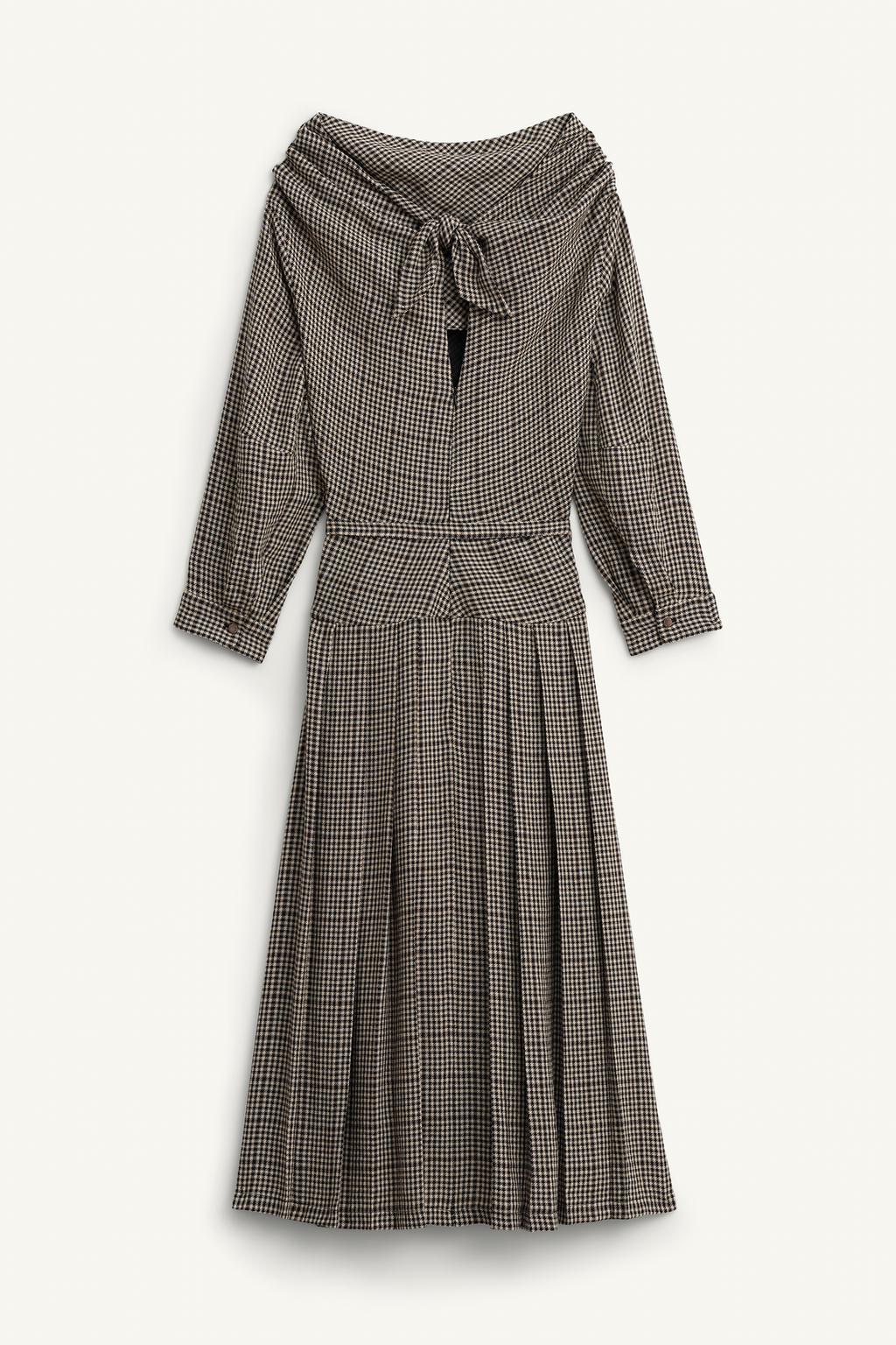 ROBE À CARREAUX PLIS PLATS LIMITED EDITION