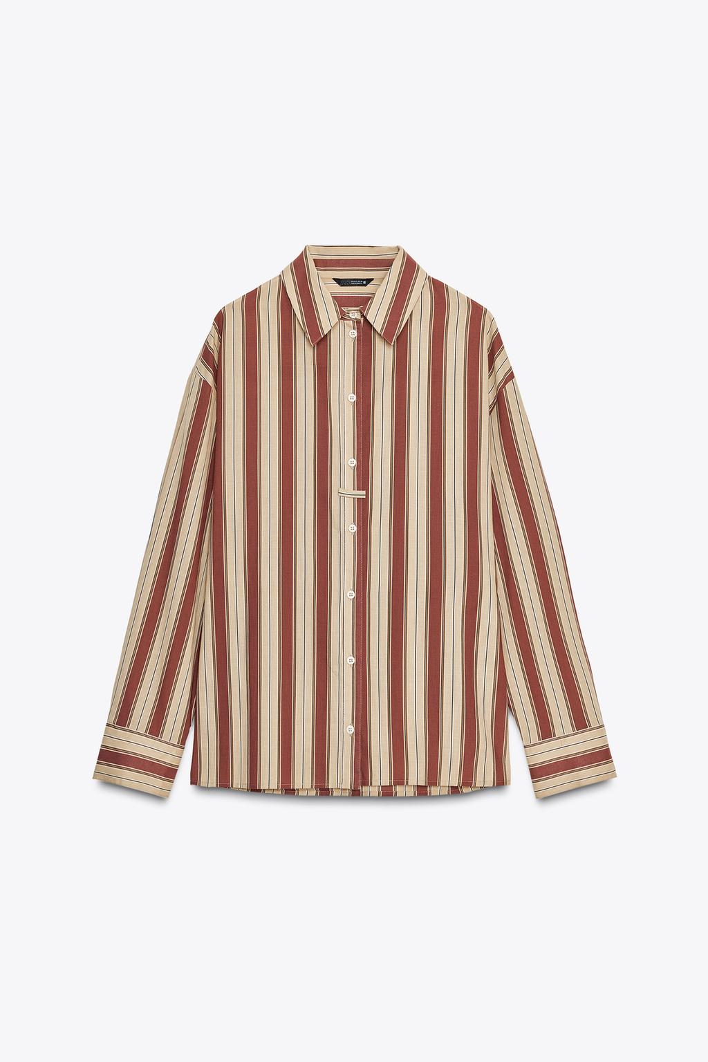 CHEMISE RAYÉE AVEC PATTE AU DOS