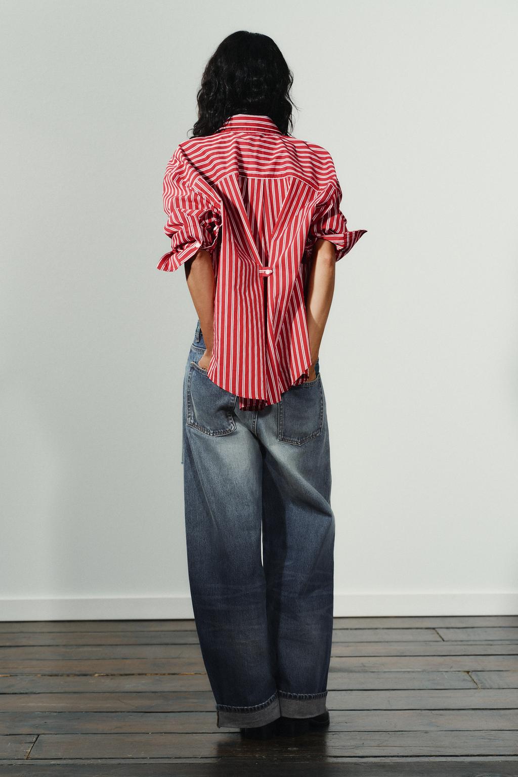 CHEMISE OVERSIZE EN POPELINE RAYÉE