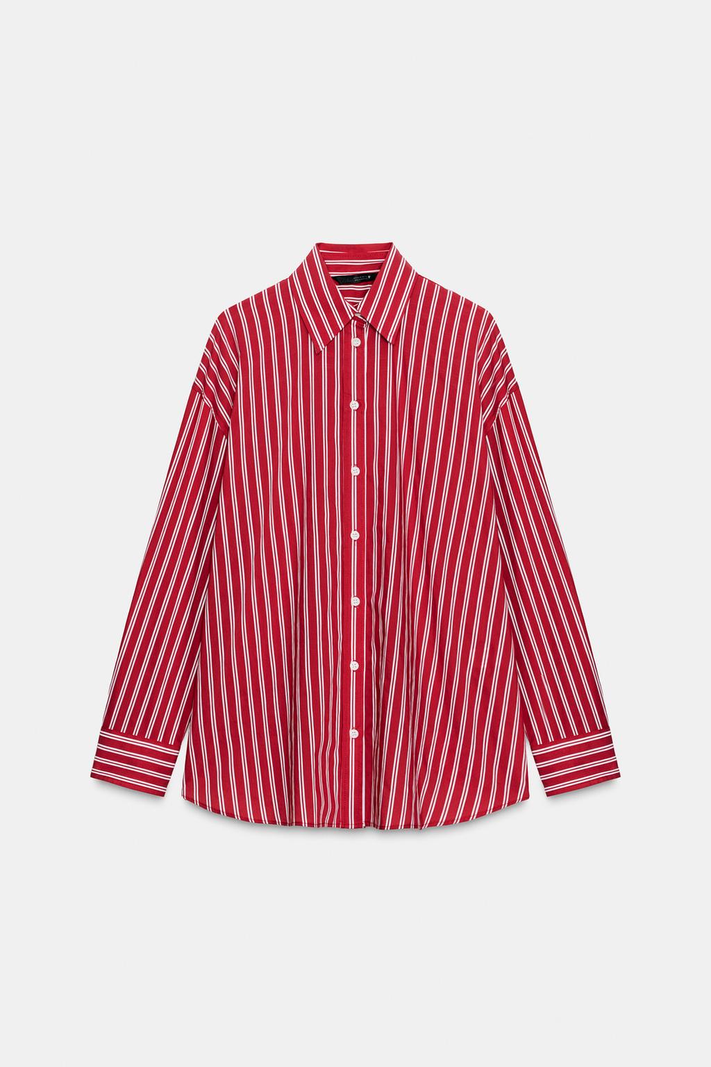 CHEMISE OVERSIZE EN POPELINE RAYÉE